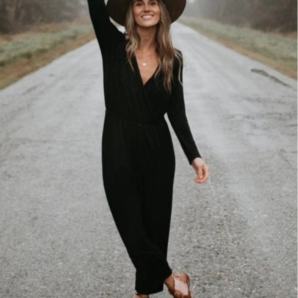 Jackson Rowe Autumn Playsuit  In Black